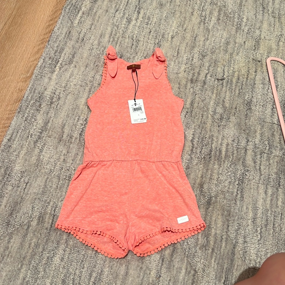 Kids coral romper